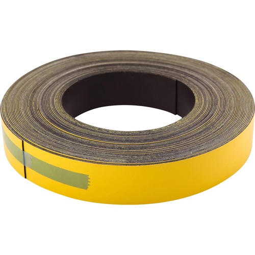 Baumgartens Markable Magnetic Tape - 16.7 yd (15.2 m) Length x 1" (25.4 mm) Width - 1 / Roll - Yellow - Magnetic Tape - BAU66157