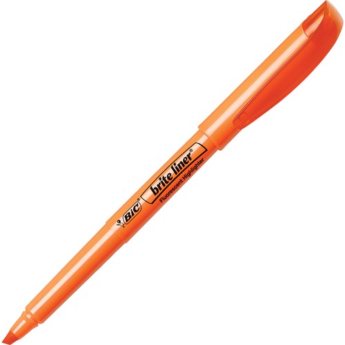 BIC Brite Liner Highlighters - Chisel Marker Point Style - Orange Water Based Ink