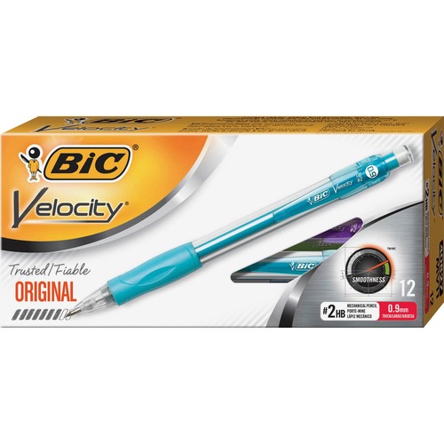 BIC Mechanical Pencils - #2 Lead - 0.9 mm Lead Diameter - Refillable - Turquoise Barrel - 1 Dozen