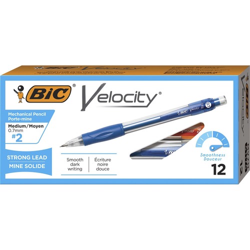 BIC Mechanical Pencils - #2 Lead - 0.7 mm Lead Diameter - Refillable - Blue Barrel - 1 Dozen