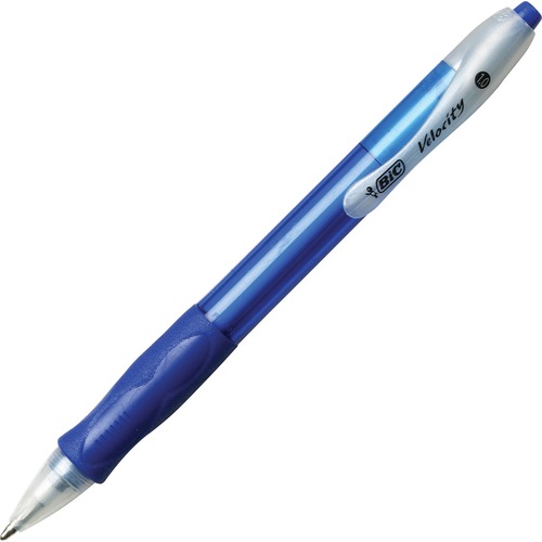 BIC Retractable Ballpoint Pens - Medium Pen Point - 1 mm Pen Point Size - Conical Pen Point Style - Refillable - Retractable - Blue - Translucent Blue Barrel - 1 Dozen