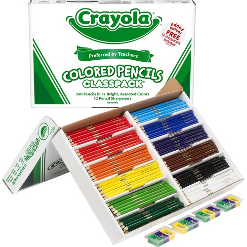 Crayola Colored Pencils Classpack - 3.3 mm Lead Diameter - Assorted Lead - 240 / Box
