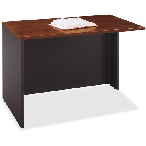 Bush Business Furniture Series C 48W Return Bridge - 29.8" Height x 47.7" Width x 23.3" Depth x 1" Thickness - Material: Pressboard, Polyvinyl Chloride (PVC), Engineered Wood - Finish: Dark Cherry, Thermofused Laminate (TFL) - Scratch Resistant, Stain Res