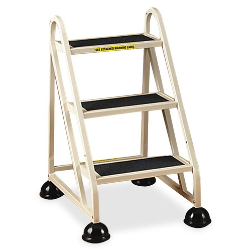Cramer High-tensile Three-step Aluminum Ladder - 3 Step - 300 lb Load Capacity - 21.5" Width x 26.5" Depth x 32.5" Height - Aluminum - Beige