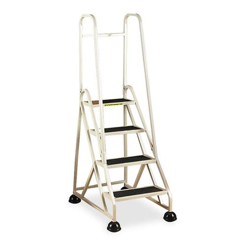 Cramer Dual Rail Four-step Aluminum Ladder - 4 Step - 300 lb Load Capacity - 24.6" x 33.5" x 66" - Aluminum - Beige