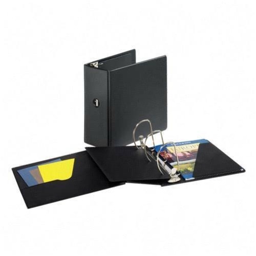 Cardinal SuperStrength Locking Slant-D Ring Binder - 5" Binder Capacity - Letter - 8 1/2" x 11" Sheet Size - 1100 Sheet Capacity - 3 x D-Ring Fastener(s) - 2 Inside Front & Back Pocket(s) - Vinyl - Black - 2.52 lb - Recycled - Locking Mechanism, Locking R