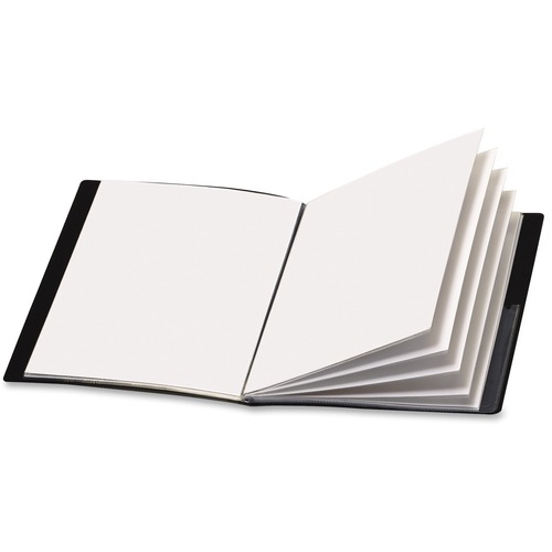 Cardinal ShowFile Letter Presentation Book - 8 1/2" x 11" - 48 Sheet Capacity - 24 Internal Pocket(s) - Poly - Black - 1 Each