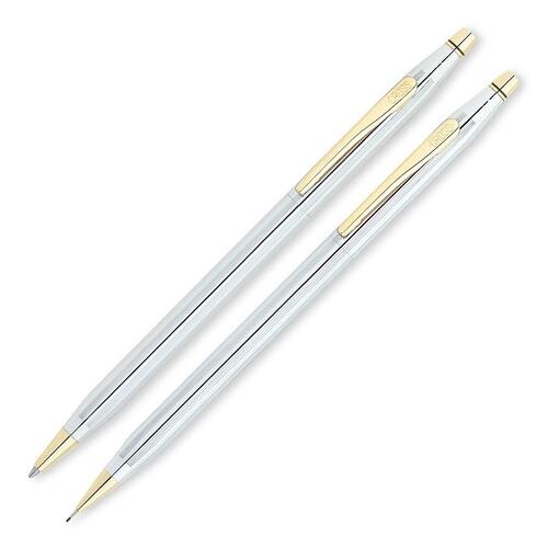   pen pencil set chrome gold barrel skus cro330105 model 330105 list $