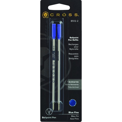 Cross Standard Ballpoint Pen Refills - Fine Point - Blue Ink - 2 / Pack - Pen Refills - CRO85122