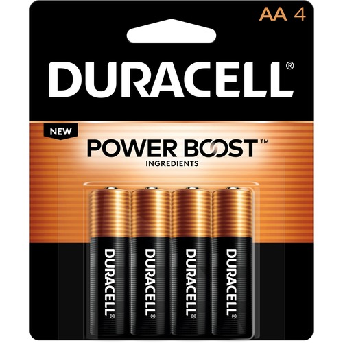 Duracell Coppertop Alkaline AA Batteries - For Multipurpose - AA - 1.5 V DC - 4 / Pack = DURMN1500B4Z