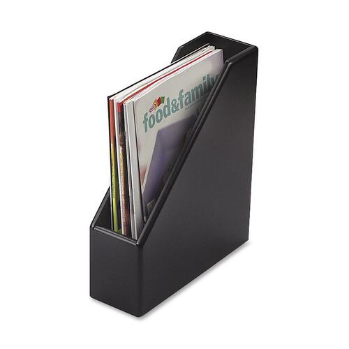 Rolodex Wood Tones Black Magazine File - Black - Wood - 1 Each - Magazine Files - ROL62536