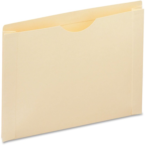 Pendaflex Letter Recycled File Jacket - 8 1/2" x 11" - 1 1/2" Expansion - Manila - 10% Recycled - 5 / Box