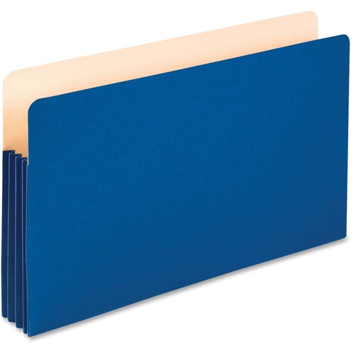 Pendaflex Legal Recycled Expanding File - 3 1/2" Folder Capacity - 8 1/2" x 14" - 3 1/2" Expansion - Manila - Blue - 10% Recycled - 1 Each - Expanding Pockets - PFX1526EBOX