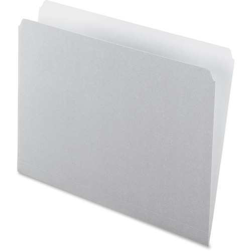 Pendaflex Letter Recycled Top Tab File Folder - 8 1/2" x 11" - Gray - 30% Recycled - 100 / Box