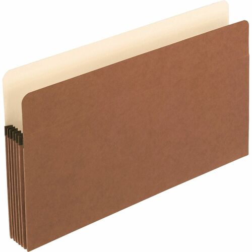 Pendaflex Legal Recycled Expanding File - 8 1/2" x 14" - 5 1/4" Expansion - Manila, Red Fiber - 30% Recycled