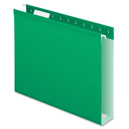 Pendaflex Letter Hanging Folder - 8 1/2" x 11" - 2" for Folder - 1 Internal Pocket(s) - Pressboard - Light Green - Reinforced, Reinforced Gusset, Acid-free - 25 / Box