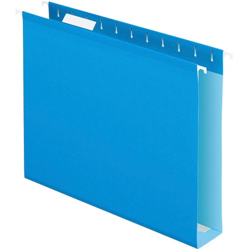Pendaflex Letter Recycled Hanging Folder - 2" Folder Capacity - 8 1/2" x 11" - Folder - Pressboard - Blue - 10% Recycled - 25 / Box