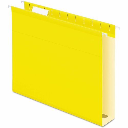 Pendaflex Letter Hanging Folder - 2" Folder Capacity - 8 1/2" x 11" - Folder - Pressboard - Yellow - Reinforced, Reinforced Gusset, Acid-free - 25 / Box