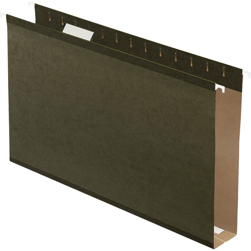 Pendaflex Legal Recycled Hanging Folder - 2" Folder Capacity - 8 1/2" x 14" - Pressboard - Standard Green - 10% Recycled - 25 / Box