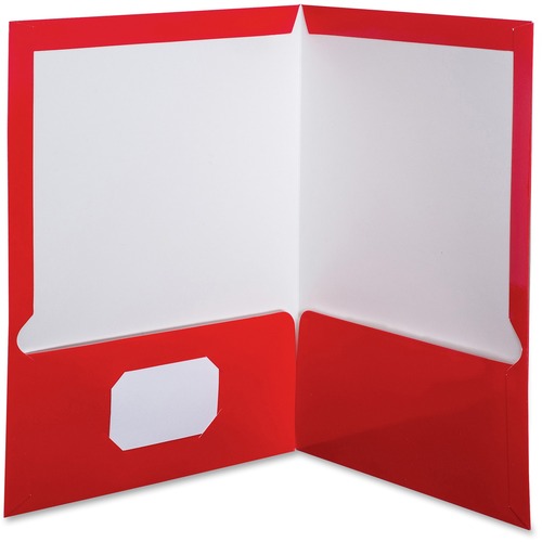 Oxford Letter Pocket Folder - 8 1/2" x 11" - 100 Sheet Capacity - 2 Pocket(s) - Red - 25 / Box = OXF51711