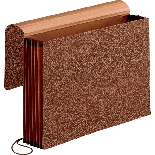Pendaflex Recycled File Wallet - 10" x 15" - 5 1/4" Expansion - Red Fiber - Red - 10% Recycled - 1 Each