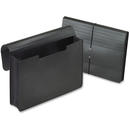 Pendaflex Legal Expanding File - 5 1/4" Folder Capacity - 8 1/2" x 14" - 5 1/4" Expansion - Plastic - Black - 1 Each