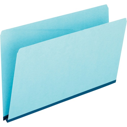Pendaflex Legal Recycled Top Tab File Folder - 8 1/2" x 14" - 1" Expansion - Tyvek, Pressboard - Blue - 65% Recycled - 25 / Box