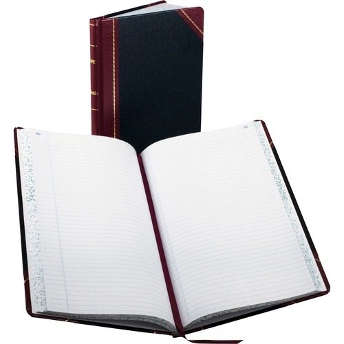 Boorum & Pease Boorum 9 Series Record Rule Account Books - 300 Sheet(s) - Thread Sewn - 8.62" x 14.12" Sheet Size - Red - White Sheet(s) - Blue, Red Print Color - Black, Red Cover - 1 Each