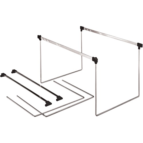 Pendaflex Actionframe Drawer File Frames - Letter - 14" (355.60 mm)-18" (457.20 mm) Long - Steel - Stainless Steel - 2 / Box - Hanging Folder Frames - PFXAFF24