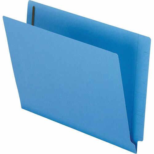 Pendaflex Letter Recycled End Tab File Folder - 8 1/2" x 11" - 3/4" Expansion - 2 Fastener(s) - Blue - 10% Recycled - 50 / Box