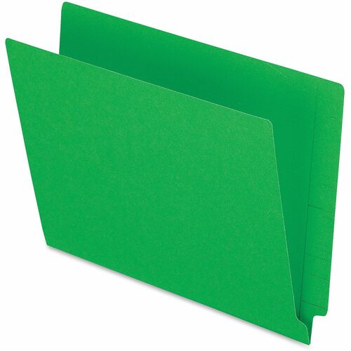 Pendaflex Letter Recycled End Tab File Folder - 8 1/2" x 11" - 3/4" Expansion - Green - 10% Recycled - 100 / Box