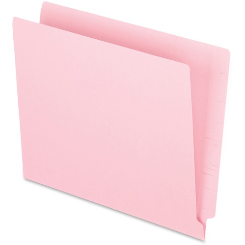 Pendaflex Letter Recycled End Tab File Folder - 8 1/2" x 11" - 3/4" Expansion - Pink - 10% Recycled - 100 / Box - End Tab Folders - PFXH110DP