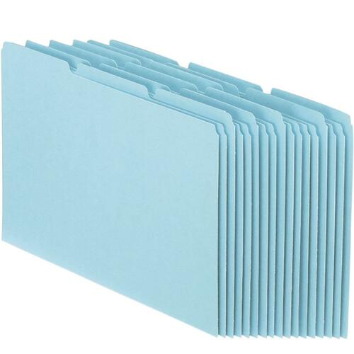 Esselte 1/3 Cut Self Tab Pressboard File Guide - Blank Tab(s) - 3 Tab(s)/Set - 8.5" Divider Width x 11" Divider Length - Letter - Blue Tab(s) - 10% Recycled - 100 / Box