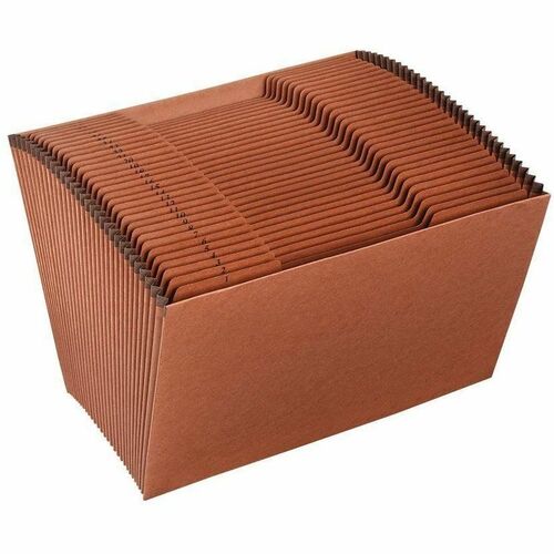 Pendaflex Recycled Expanding File - 15" x 10" - 3/4" Expansion - Red Fiber - Brown - 30% Recycled - 1 Each - Expanding Files - PFXR19DOX