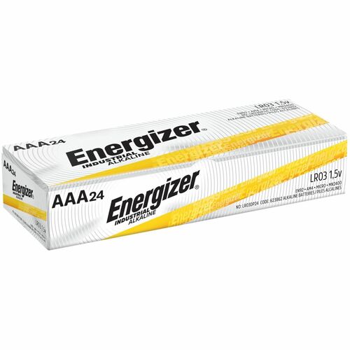 Energizer Industrial Battery - For Vending Machine, Office, Classroom, Electronics, Construction - AAA - 24 / Box