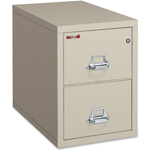 FireKing Insulated File Cabinet - 2-Drawer - 20.8" x 31.5" x 27.8" - 2 x Drawer(s) for File - Legal - Vertical - Fire Resistant - Parchment - Powder C