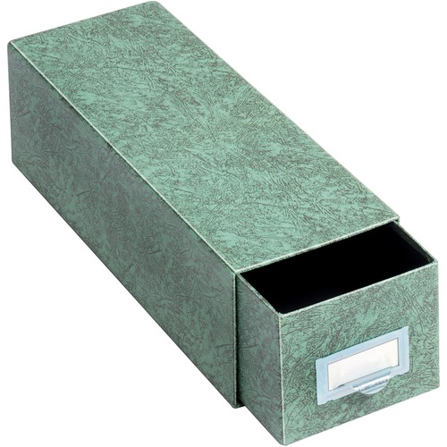 Globe-Weis Agate Index Card Storage Drawers - Internal Dimensions: 5" (127 mm) Width x 3" (76.20 mm) HeightExternal Dimensions: 14.5" Depth - Heavy Duty - Fiberboard - Green - For Card - Recycled - 1 Each - Index Card Files & Cabinets - OXF35CGRE