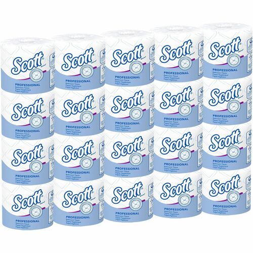 Scott Professional Standard Roll Toilet Paper with Elevated Design - 2 Ply - 4" x 4" - 550 Sheets/Roll - White - 20 / Carton