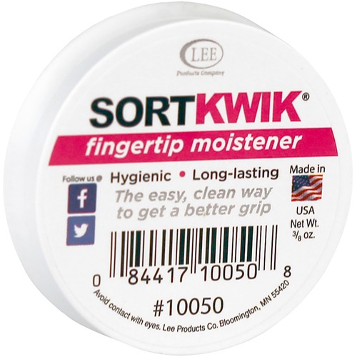 LEE Sortkwik Fingertip Moistener - White - Odorless, Stainingless, Non-toxic - 1 Each - Moisteners - ACM10050