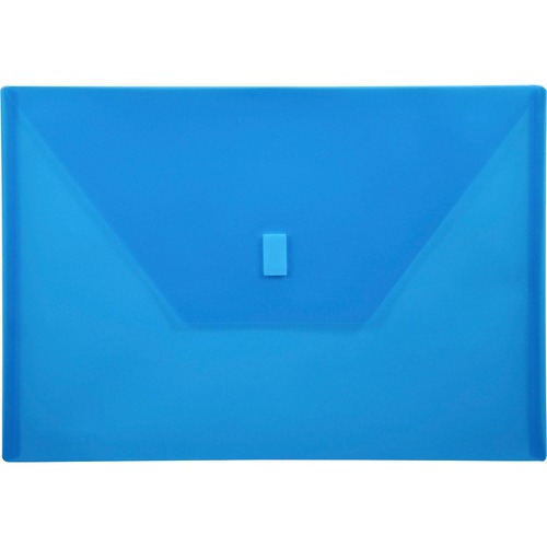 Lion A4 Recycled File Pocket - 8 17/64" x 11 11/16" - Polypropylene - Blue - 20% Recycled - 1 Each