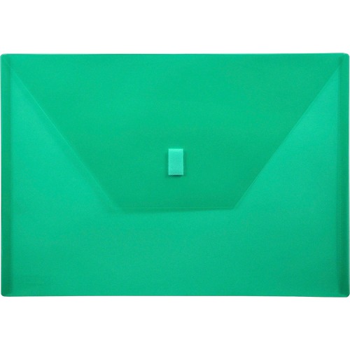 Lion 22080-GR A4 Recycled File Pocket - 8 17/64" x 11 11/16" - Poly - Green - 20% Recycled - 1 Each