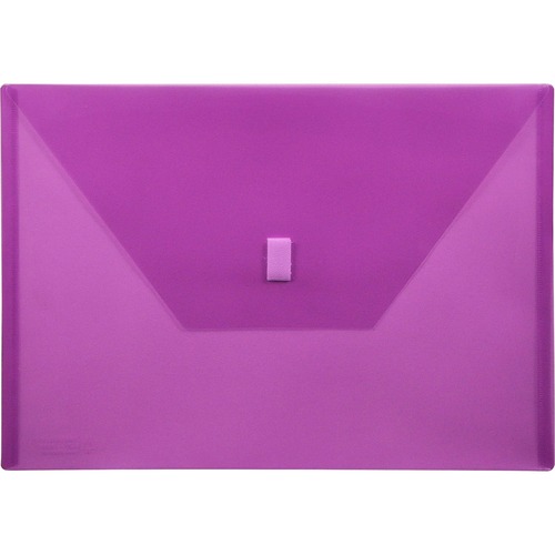 Lion A4 Recycled File Pocket - 8 17/64" x 11 11/16" - Poly - Purple - 20% Recycled - 1 Each