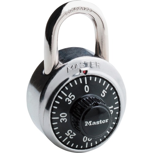 Master Lock Combination Lock - 3 Digit - 0.28" Shackle Diameter - Cut Resistant, Rust Resistant - Steel - 1 Each