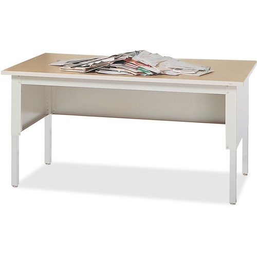 Mayline Mailflow-To-Go Sorting Table - 60" x 30"36" - 1 Shelve(s) - Finish: Chrome, Gray - Leveling Glide, Durable, Heavy Duty