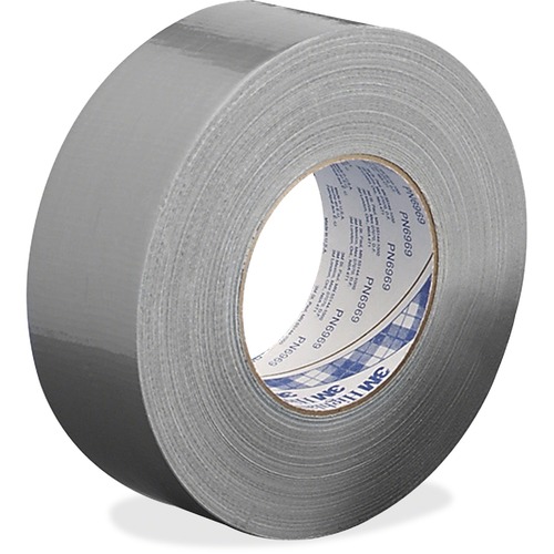 3M Polyethylene Coated Duct Tape - 60 yd Length x 1.88" Width - 8.6 mil Thickness - 3" Core - Rubber - 8.60 mil - Polyethylene Coated Cloth Backing - 1 / Roll - Silver