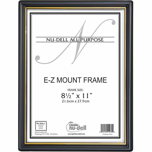 Golite nu-dell EZ Mount Wall Frame - Holds 8" x 10" Insert - 1 Each - Plastic - Black, Black