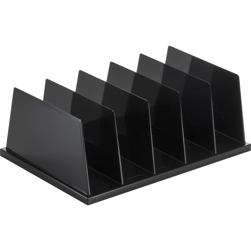 Officemate Desktop Sorter - 5 Compartment(s) - 9" Height x 13.5" Width x 5" DepthDesktop - Black - Plastic - 1 Each