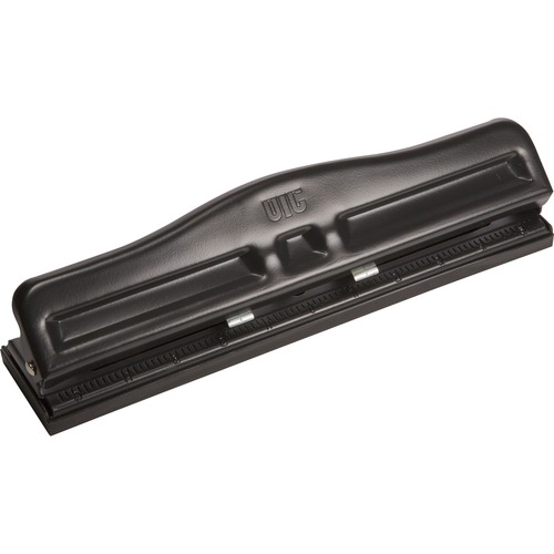 Officemate 90095 Fully Adjustable 2-3 Hole Punch, 11 Sheet Capacity - 3 Punch Head(s) - 11 Sheet of 20lb Paper - 9/32" Punch Size - Black