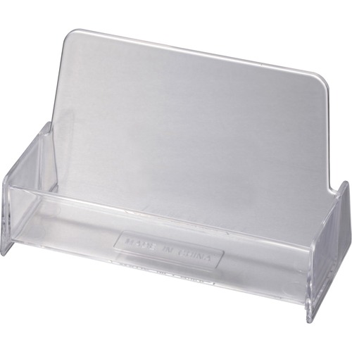 Officemate Business Card Holder, Holds Up to 50 Cards, Clear (97832) - 1.9" x 3.9" x 2.4" , Plastic, Clear, 1 Each