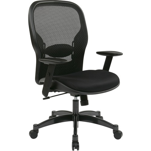 Office Star Space 2300 Matrex Managerial Mid-Back Mesh Chair - Black Seat Color - Mesh Seat Material - Mesh Back Material - 5-star Base - Black - 1 Each